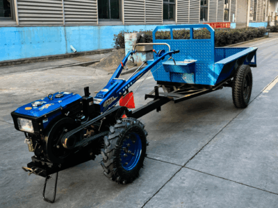 Changmei Walking Tractor with Trailer, Multi-Purpose Farm Machine for Ploughing & Transport, Ideal Helper for Farmers